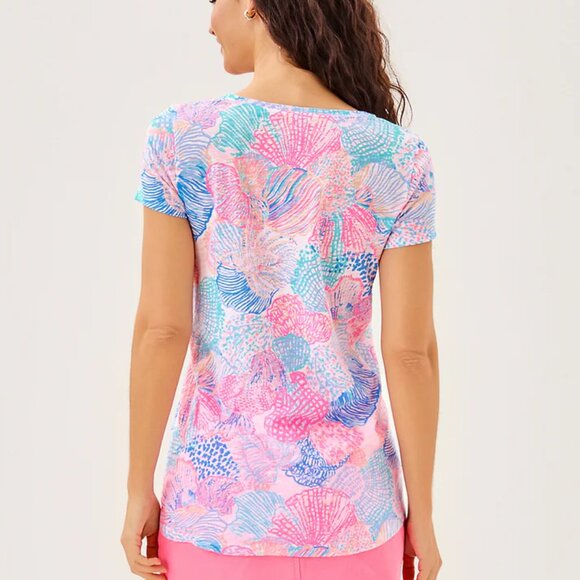 Lilly Pulitzer Women's Etta Scoop Neck, Multi Roar of The Seas Small - Picture 3 of 4